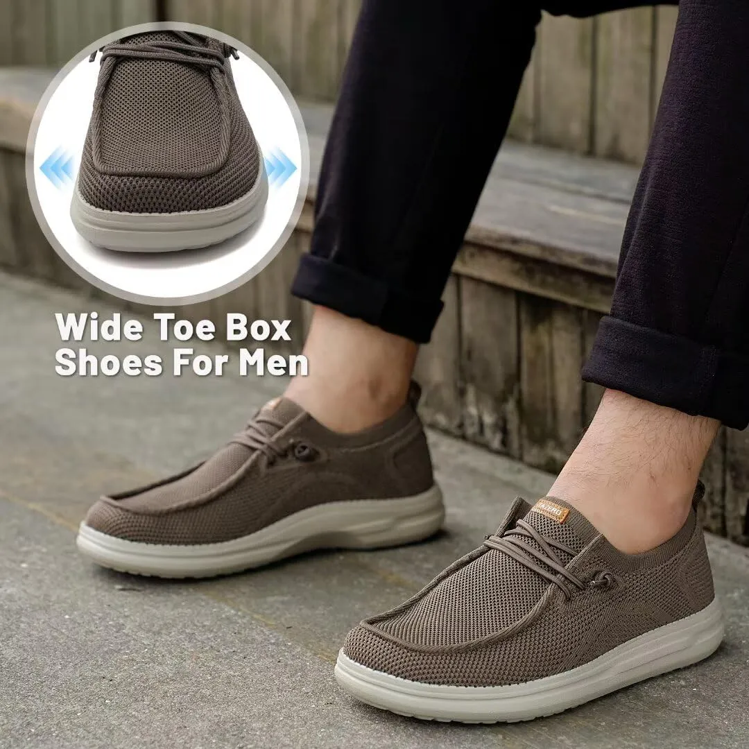 1TAZERO Wide-Shoes for Men - Toe-Box Walking Shoes with Arch Support