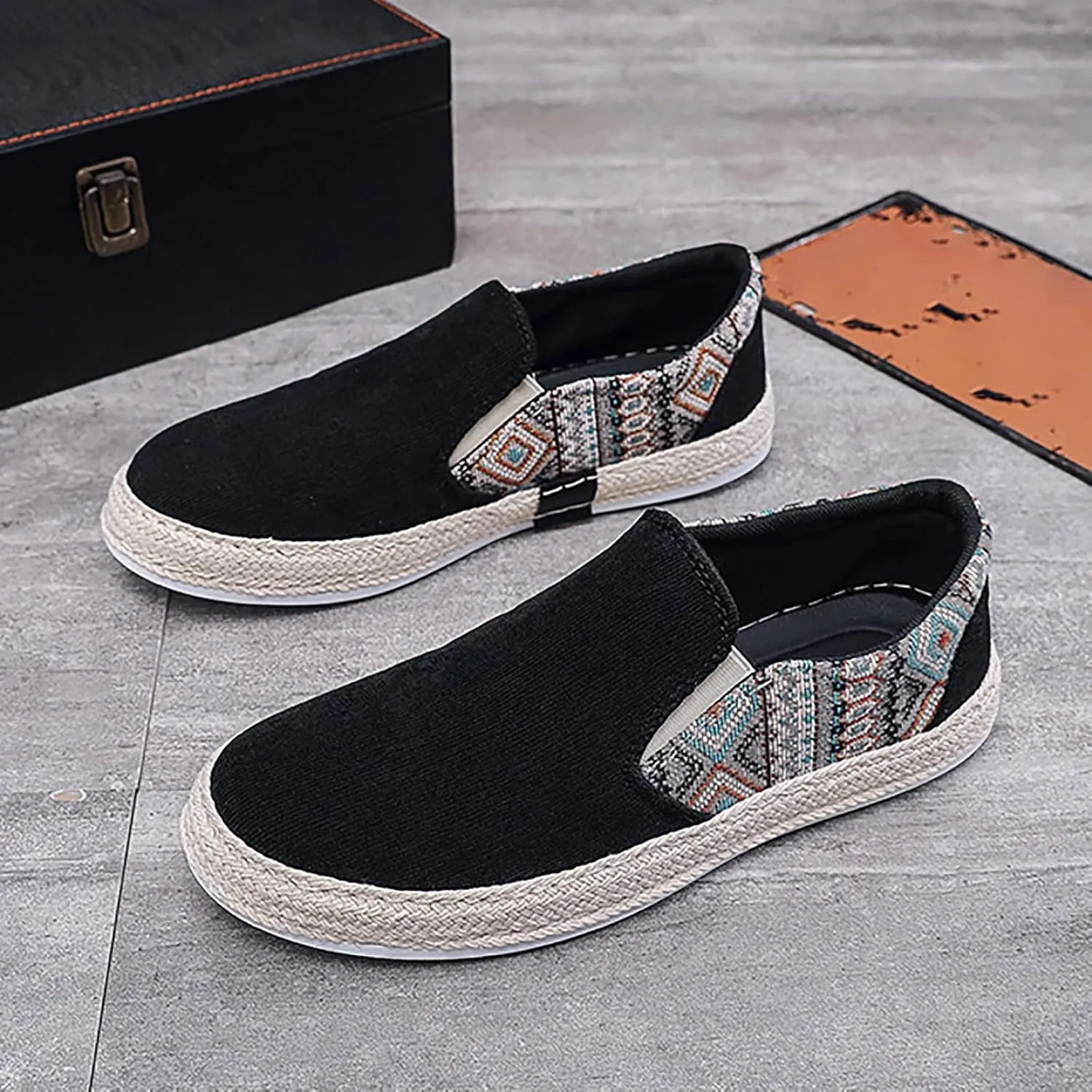 2022 Men's New Spring and Autumn Fisherman's Shoes Canvas Thick Soled Slip On Shoes Size 14 Casual Men Shoe Men's Sandals Men