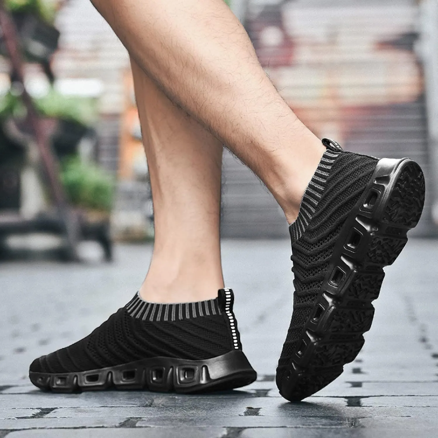 2022 New Men's Hollow Flying Woven Lightweight Breathable Comfortable Decompression Fashion Casual Shoes Men Sneaker Men's FA