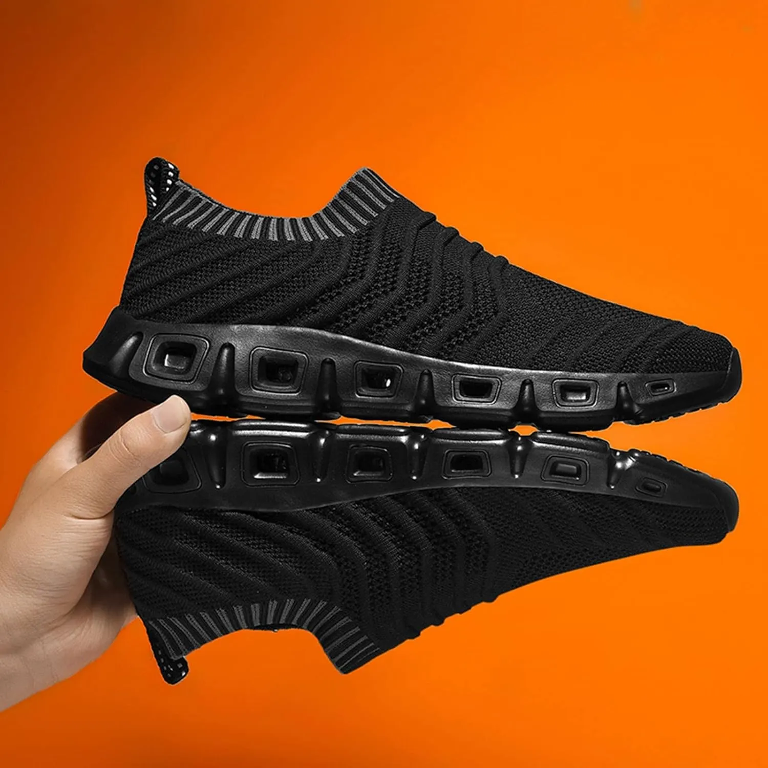 2022 New Men's Hollow Flying Woven Lightweight Breathable Comfortable Decompression Fashion Casual Shoes Men Sneaker Men's FA