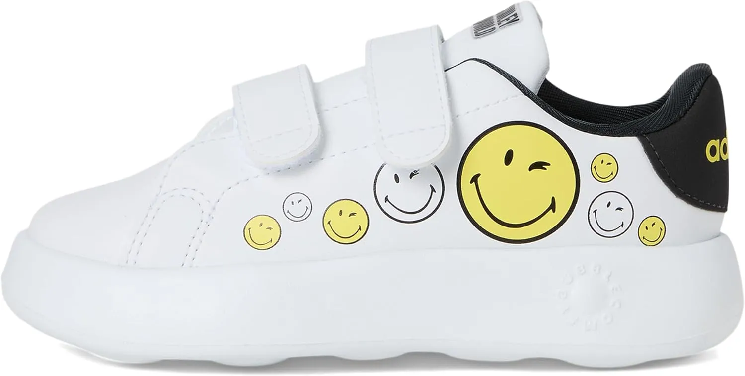 adidas Unisex-Child Smiley World Advantage Sportswear Shoes (Toddler) Sneaker