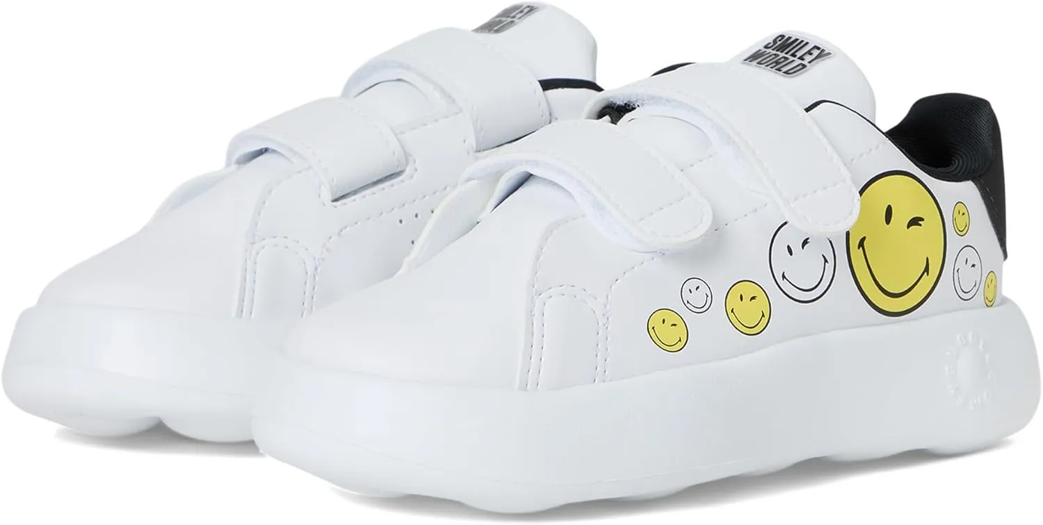 adidas Unisex-Child Smiley World Advantage Sportswear Shoes (Toddler) Sneaker