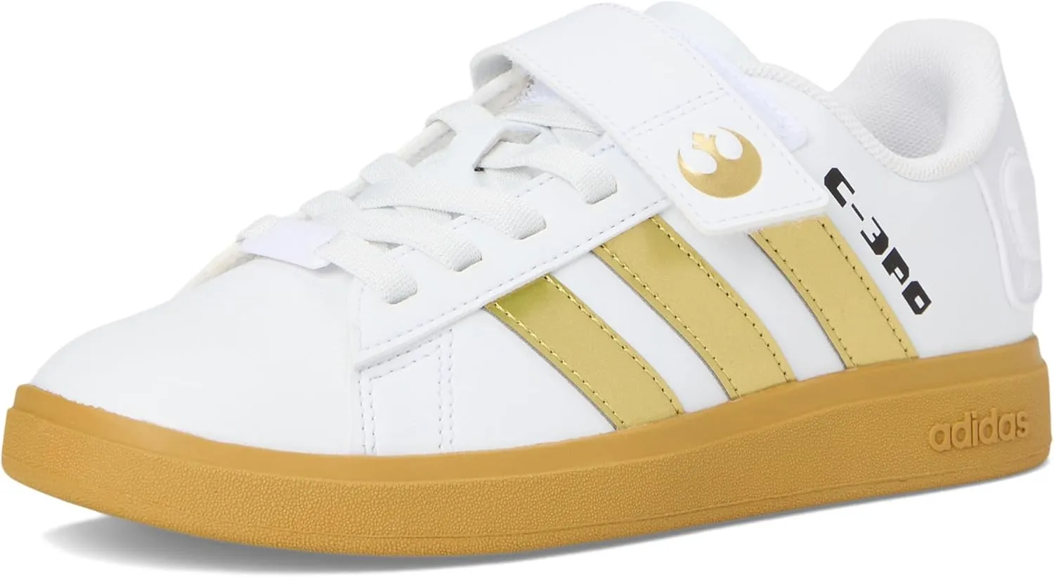 adidas Unisex-Child Star Wars Droids Grand Court 2.0 Elastic Lace Sportswear Shoes (Little Kid) Sneaker