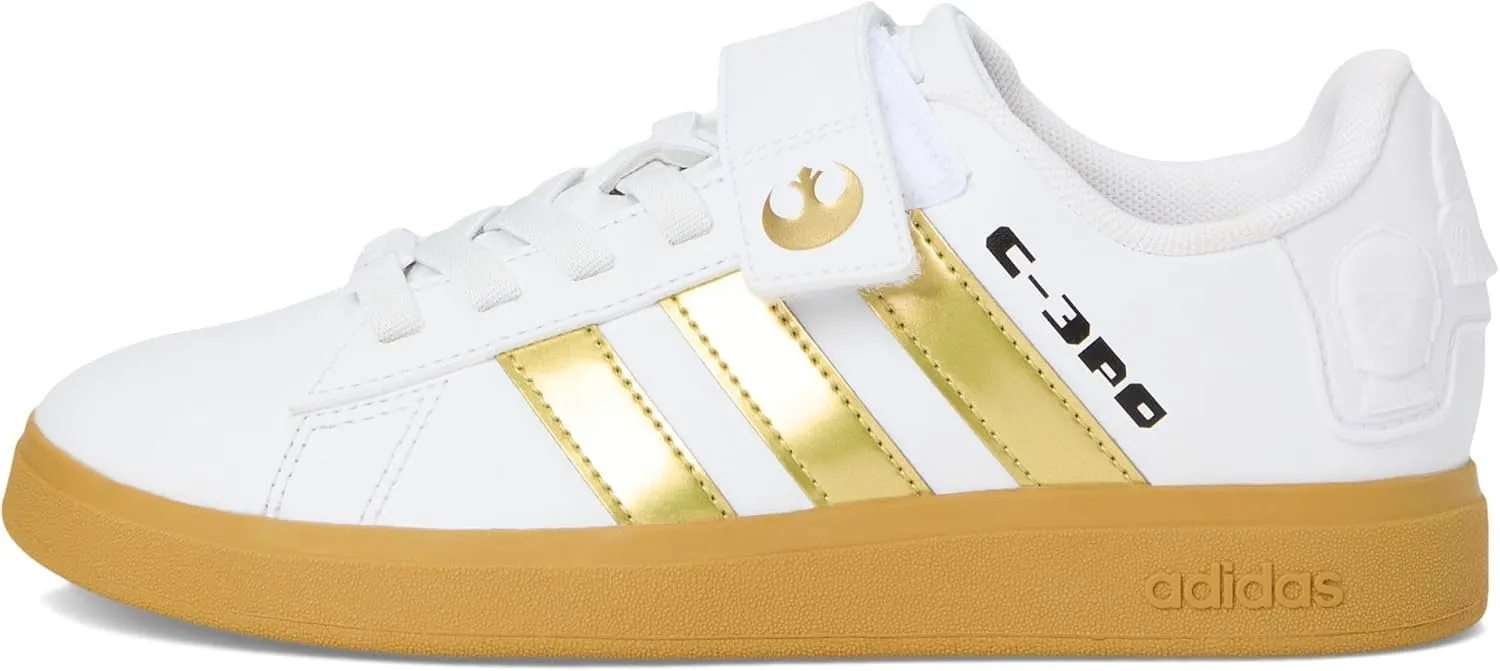 adidas Unisex-Child Star Wars Droids Grand Court 2.0 Elastic Lace Sportswear Shoes (Little Kid) Sneaker