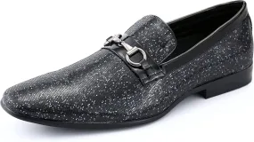 Amali Devy, Men's Dress Loafers, Slip-On Tuxedo Shoes for Men, Velvet Embellished Loafer Slippers