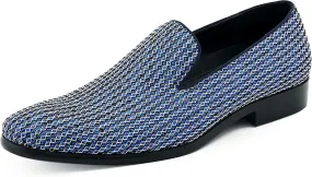 Amali Devy, Men's Dress Loafers, Slip-On Tuxedo Shoes for Men, Velvet Embellished Loafer Slippers