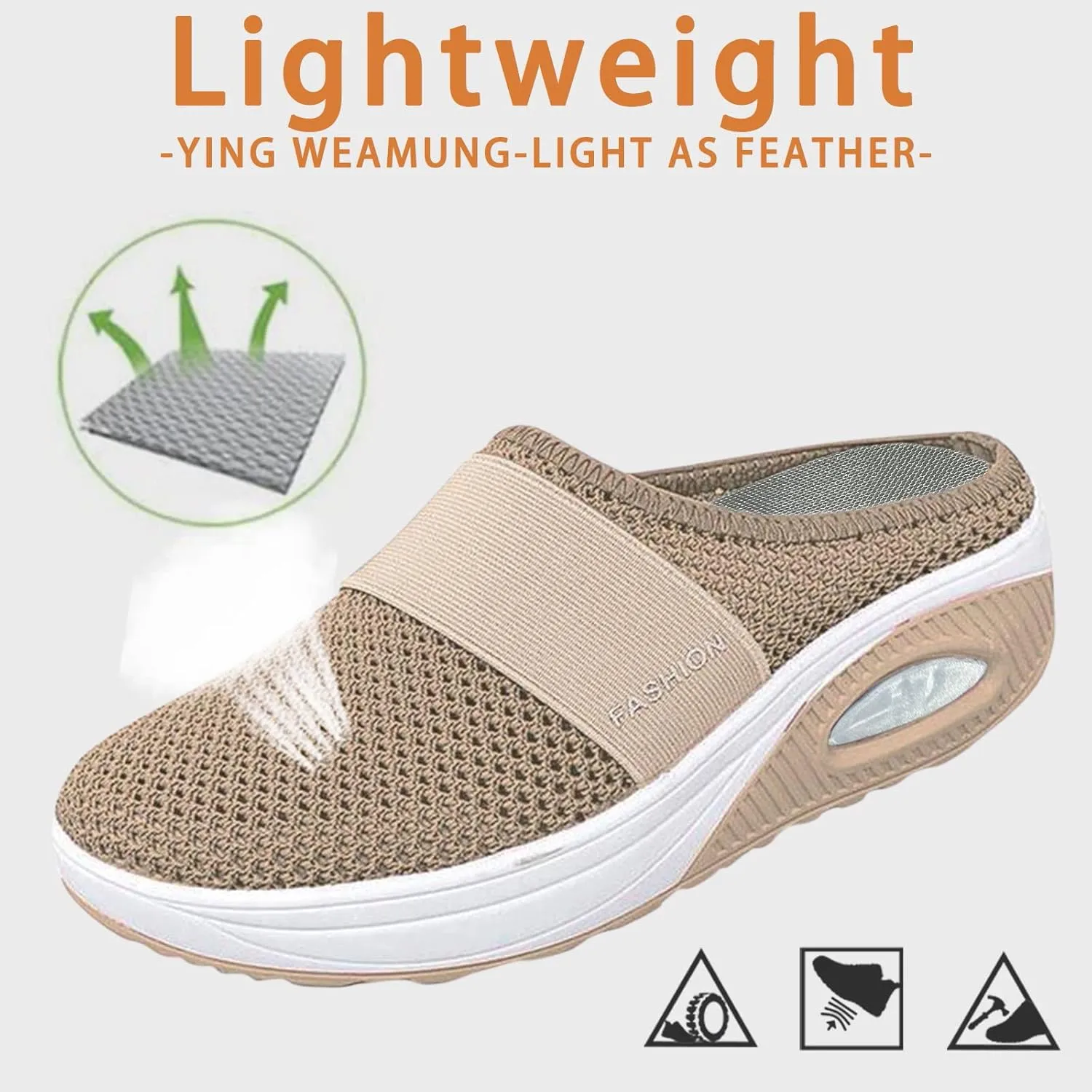 AMDBEL Sneakers for Women Trendy 2024 Air Cushion Slip-On Walking Shoes Orthopedic Walking Shoes Sandals with Arch Support