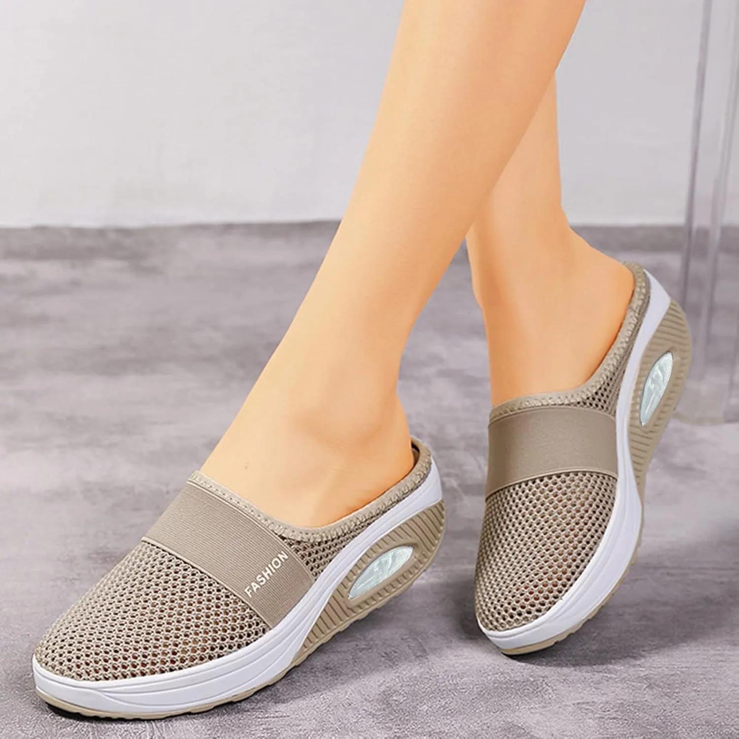 AMDBEL Sneakers for Women Trendy 2024 Air Cushion Slip-On Walking Shoes Orthopedic Walking Shoes Sandals with Arch Support
