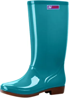 AMDBEL Womens Rain Boots Short,Rain Boots for Women Size 10, Women Rain Boots Black Waterproof Mid Calf Lightweight Cute Booties Out Work Garden Shoes