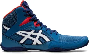 ASICS Kid's SNAPDOWN 3 Grade School Wrestling Shoes, 5.5, AZURE/WHITE