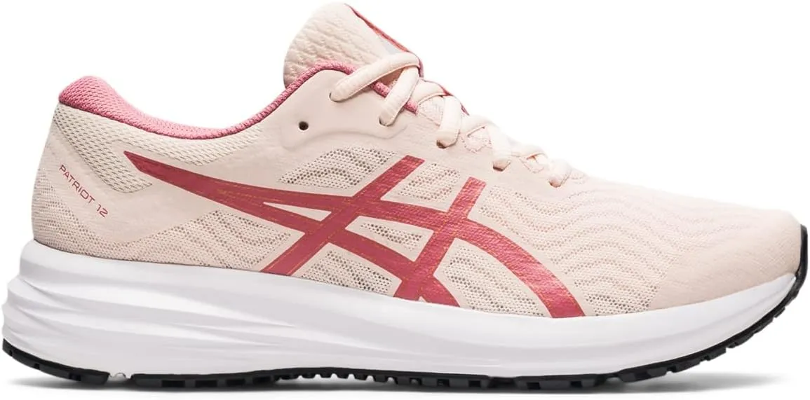 ASICS Women's Patriot 12 Running Shoes, 7.5, Pearl Pink/Smokey Rose