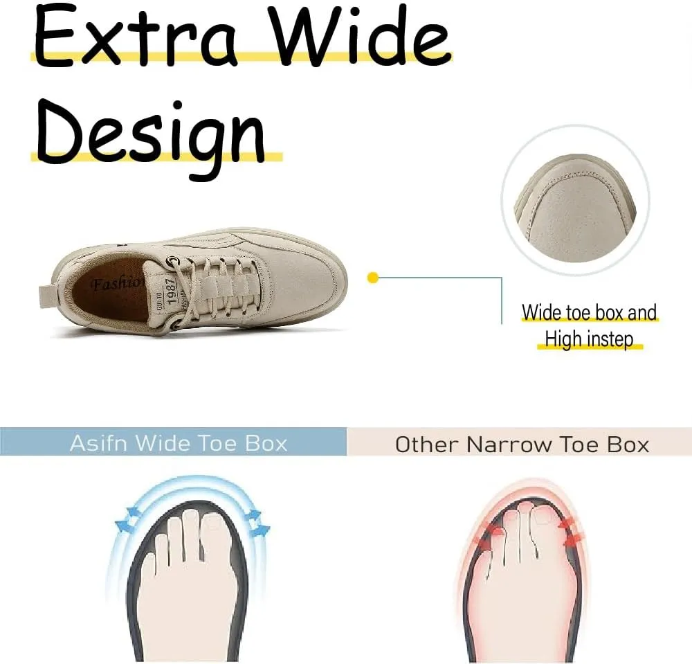 Asifn Mens Casual Walking Shoes Breathable Soft Sneakers Lightweight Non-Slip Driving Shoes Fashion Work Shoes
