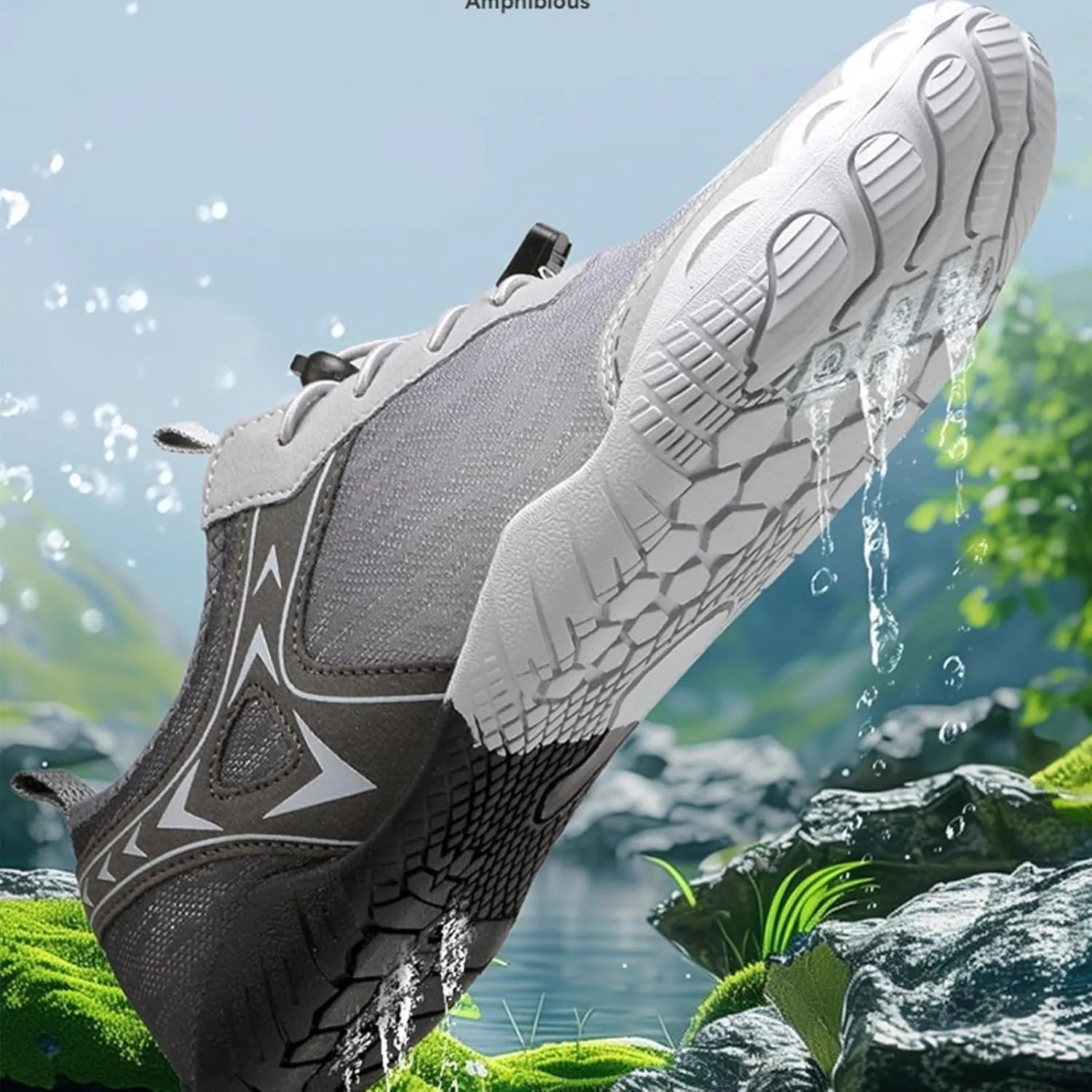 Athletic Hiking Water Shoes for Women Men,Breathable Non-Slip Sports Footwear Outdoor Beach Walking Surfing Running Shoes,Wide Toe Box Neuropathy Footwear Lightweight Swimming Fitness Barefoot Wear