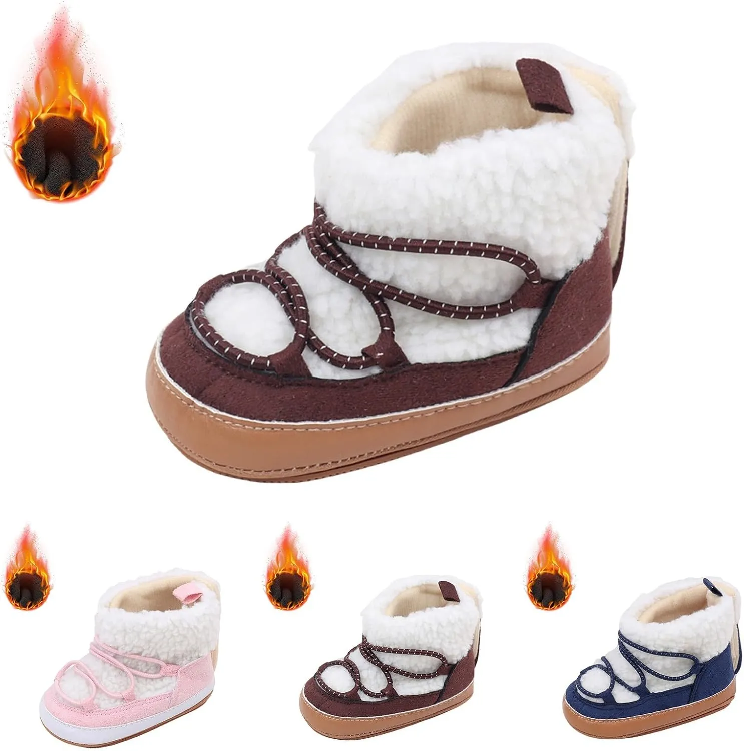 Baby Girls And Boys Soft Soles Slip-Resistant Cr Boots For Infant And Toddler Baby Snow Boots Baby Winter Boots