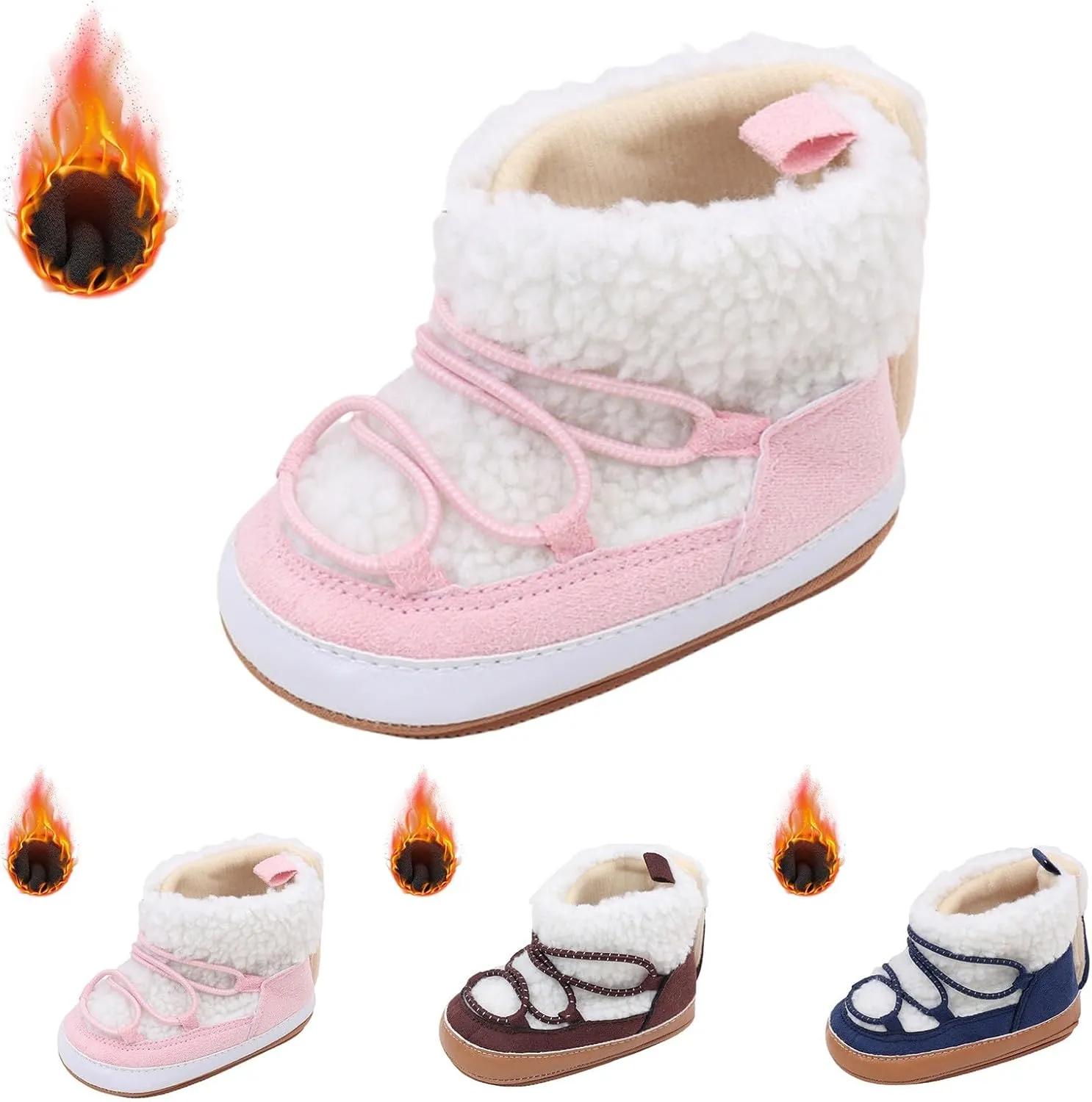 Baby Girls And Boys Soft Soles Slip-Resistant Cr Boots For Infant And Toddler Baby Snow Boots Baby Winter Boots