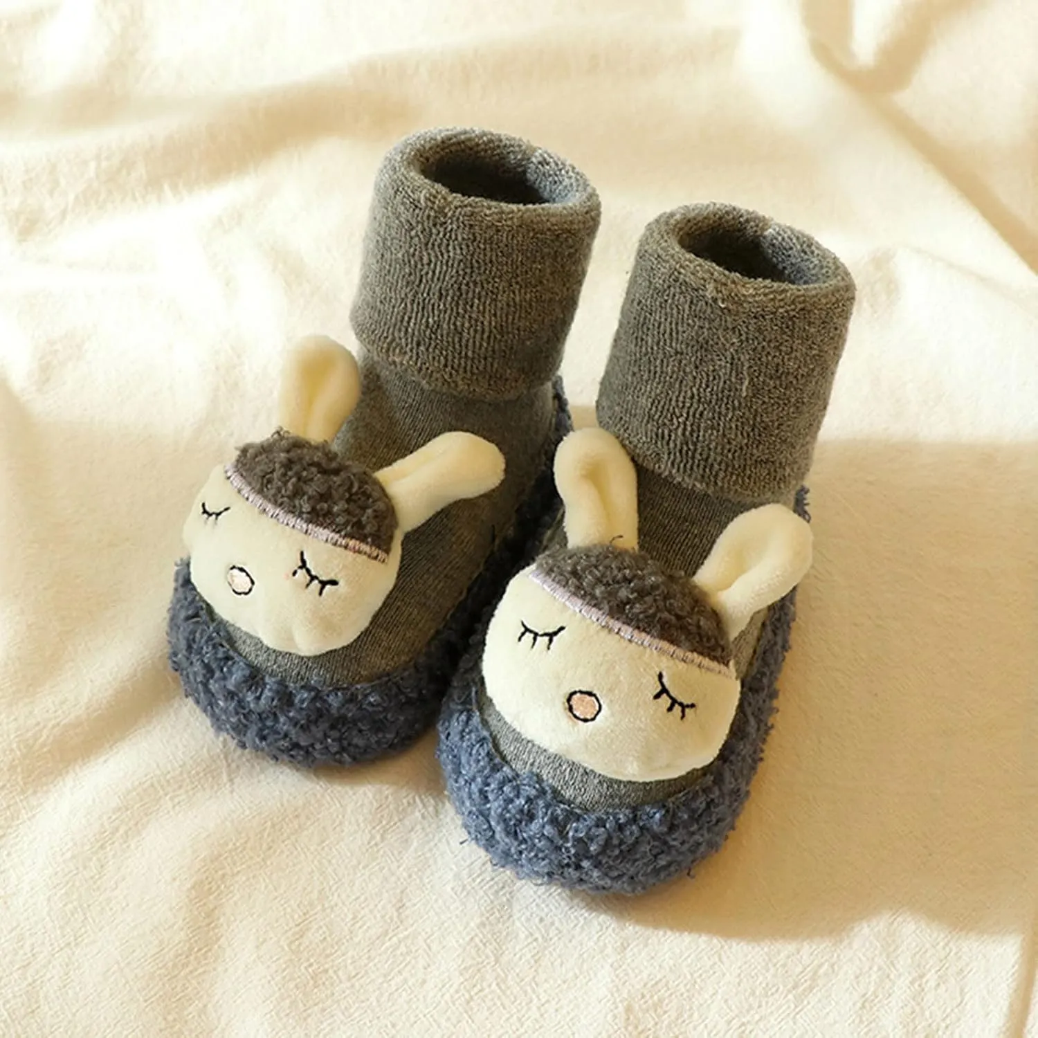 Baby Non Slip Warm Sock Shoes Autumn Winter Cute Toddler Walking Shoes Boys Girls Flat Bottom Comfortable Shoes