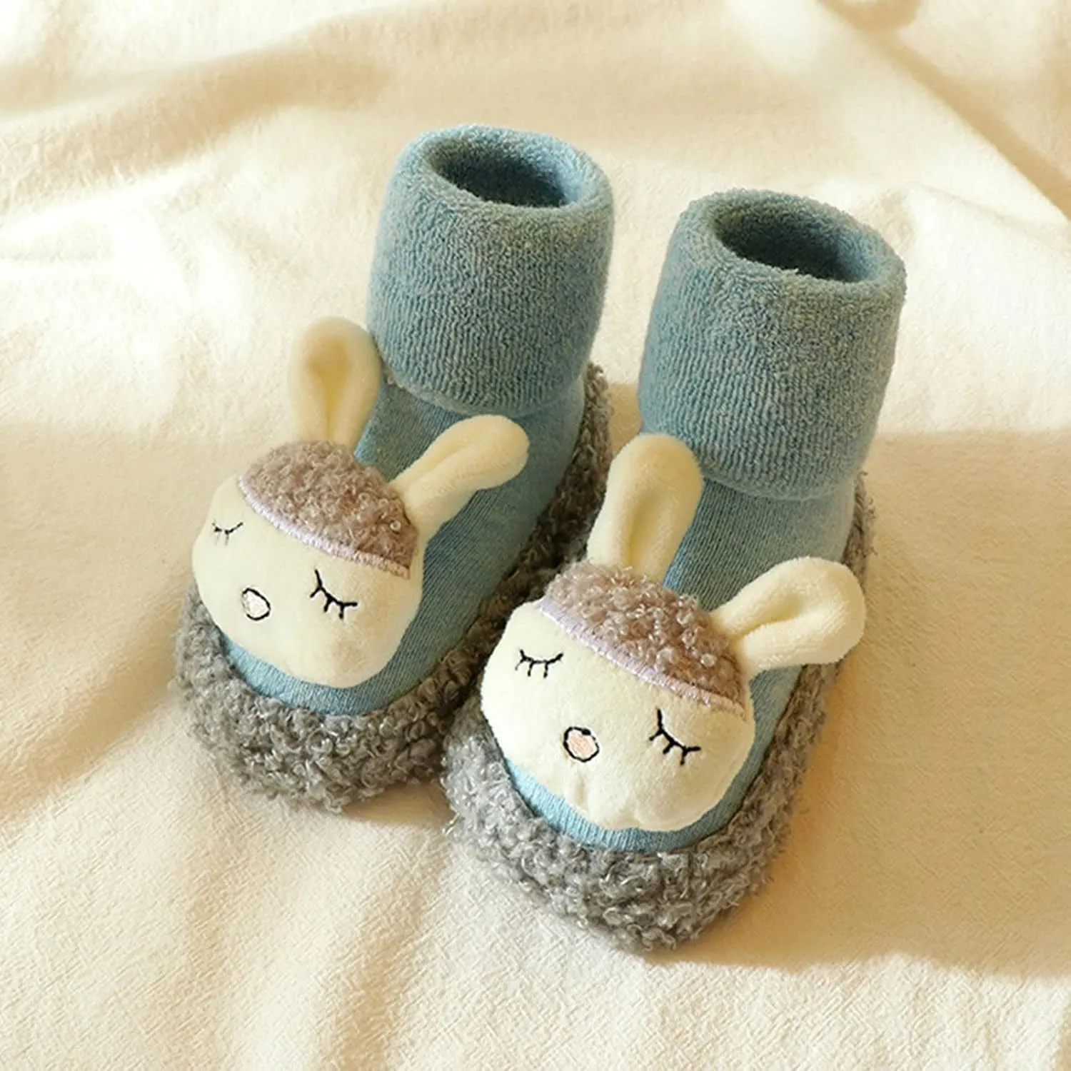 Baby Non Slip Warm Sock Shoes Autumn Winter Cute Toddler Walking Shoes Boys Girls Flat Bottom Comfortable Shoes