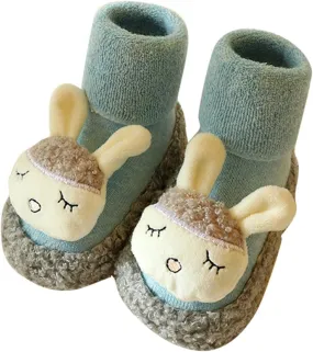 Baby Non Slip Warm Sock Shoes Autumn Winter Cute Toddler Walking Shoes Boys Girls Flat Bottom Comfortable Shoes