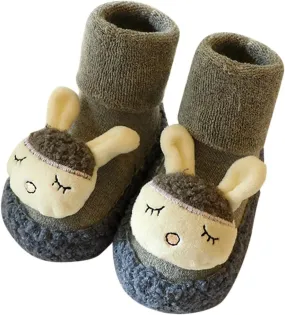 Baby Non Slip Warm Sock Shoes Autumn Winter Cute Toddler Walking Shoes Boys Girls Flat Bottom Comfortable Shoes