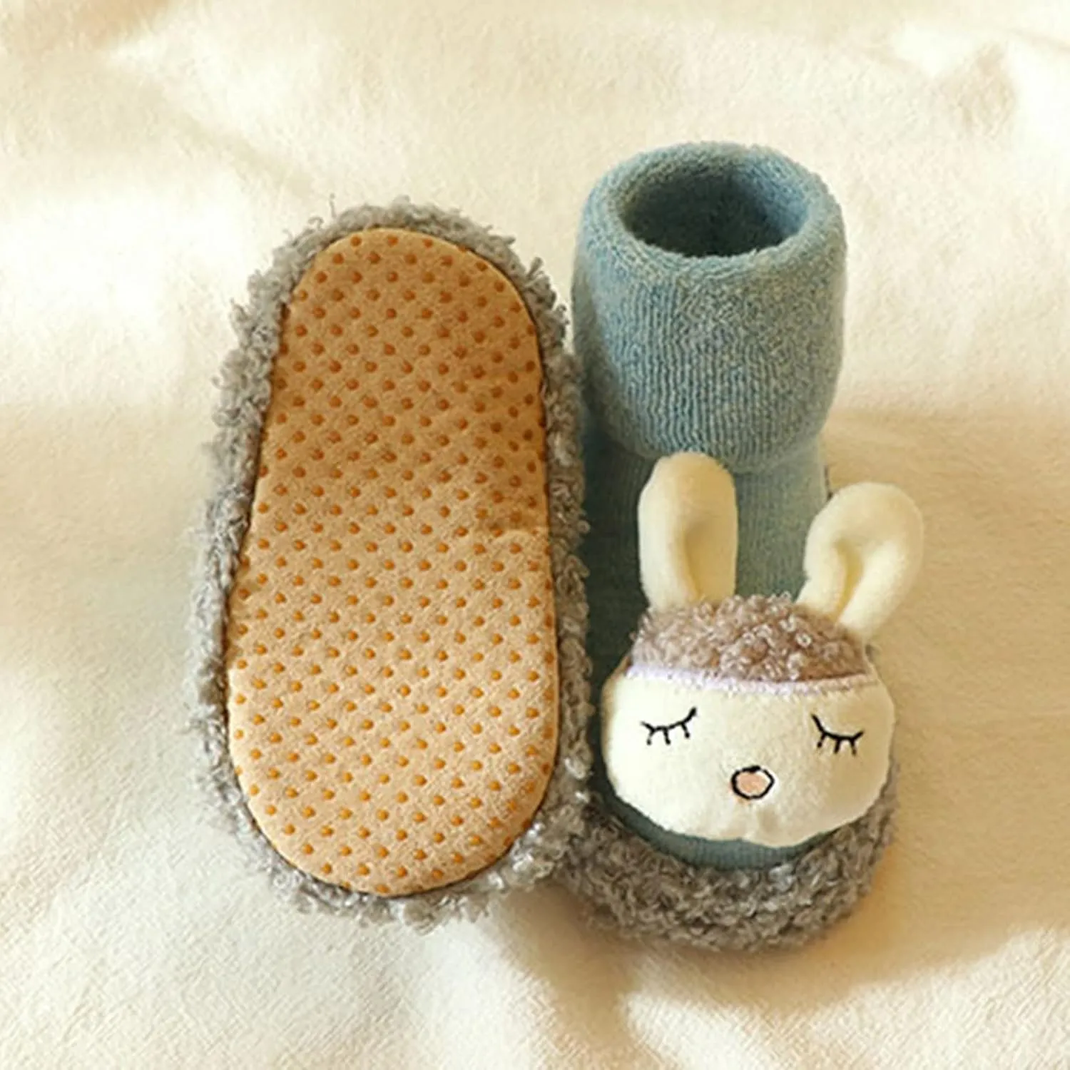 Baby Non Slip Warm Sock Shoes Autumn Winter Cute Toddler Walking Shoes Boys Girls Flat Bottom Comfortable Shoes