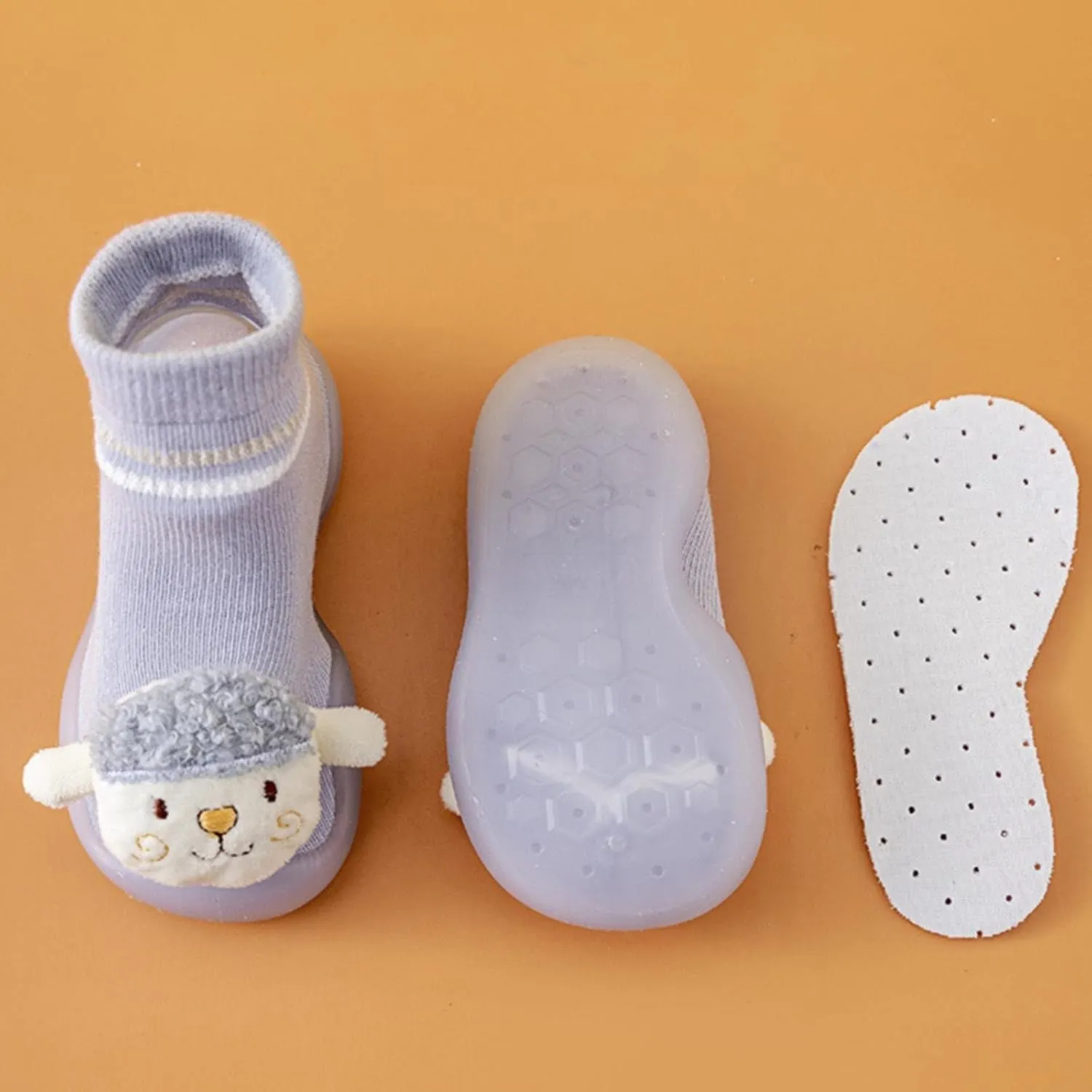 Baby Shoes First Walking Shoes Toddler Boys Girls Non Slip Rubber Sole Cute Slippers For Infant Indoor Sock Shoes