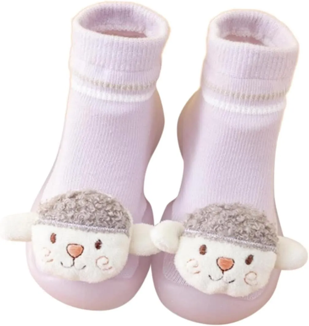 Baby Shoes First Walking Shoes Toddler Boys Girls Non Slip Rubber Sole Cute Slippers For Infant Indoor Sock Shoes