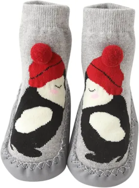 Baby Shoes,Autumn Winter Baby Shoes Cute Rabbit Bear Cartoon Children Cotton Warm Soft Non Slip Floor Boots