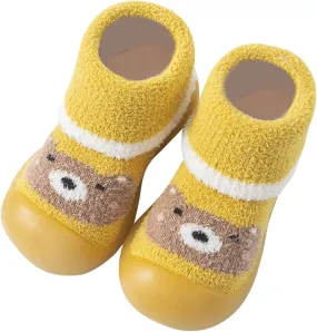 Baby Shoes,Toddler Kids Infant Boys Girls Shoes First Walkers Thickened Warm Cute Cartoon Socks Shoes Antislip Shoes