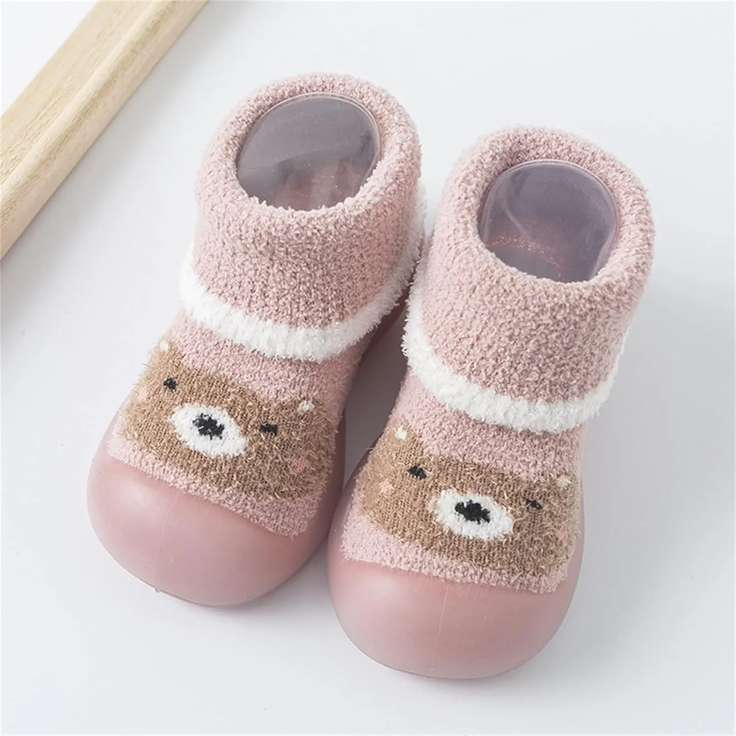 Baby Shoes,Toddler Kids Infant Boys Girls Shoes First Walkers Thickened Warm Cute Cartoon Socks Shoes Antislip Shoes