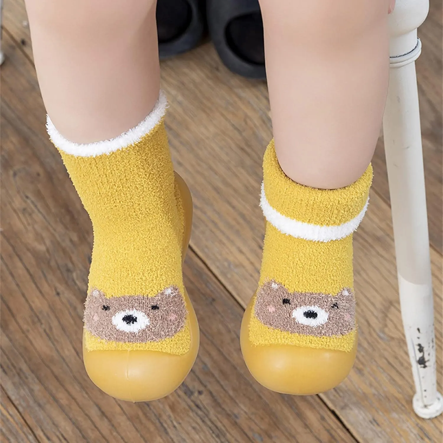 Baby Shoes,Toddler Kids Infant Boys Girls Shoes First Walkers Thickened Warm Cute Cartoon Socks Shoes Antislip Shoes