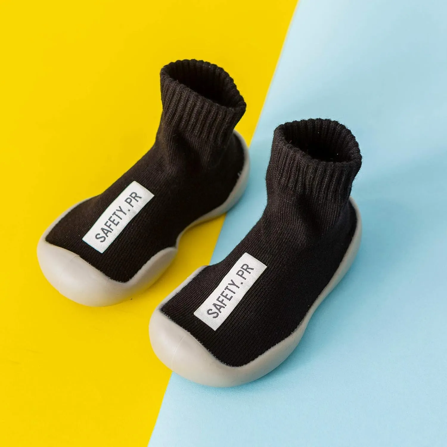 Baby Trainers, Baby Boy Girl Cartoon Warm Floor Socks Rubber Sole Shoes Anti-Slip First Walker