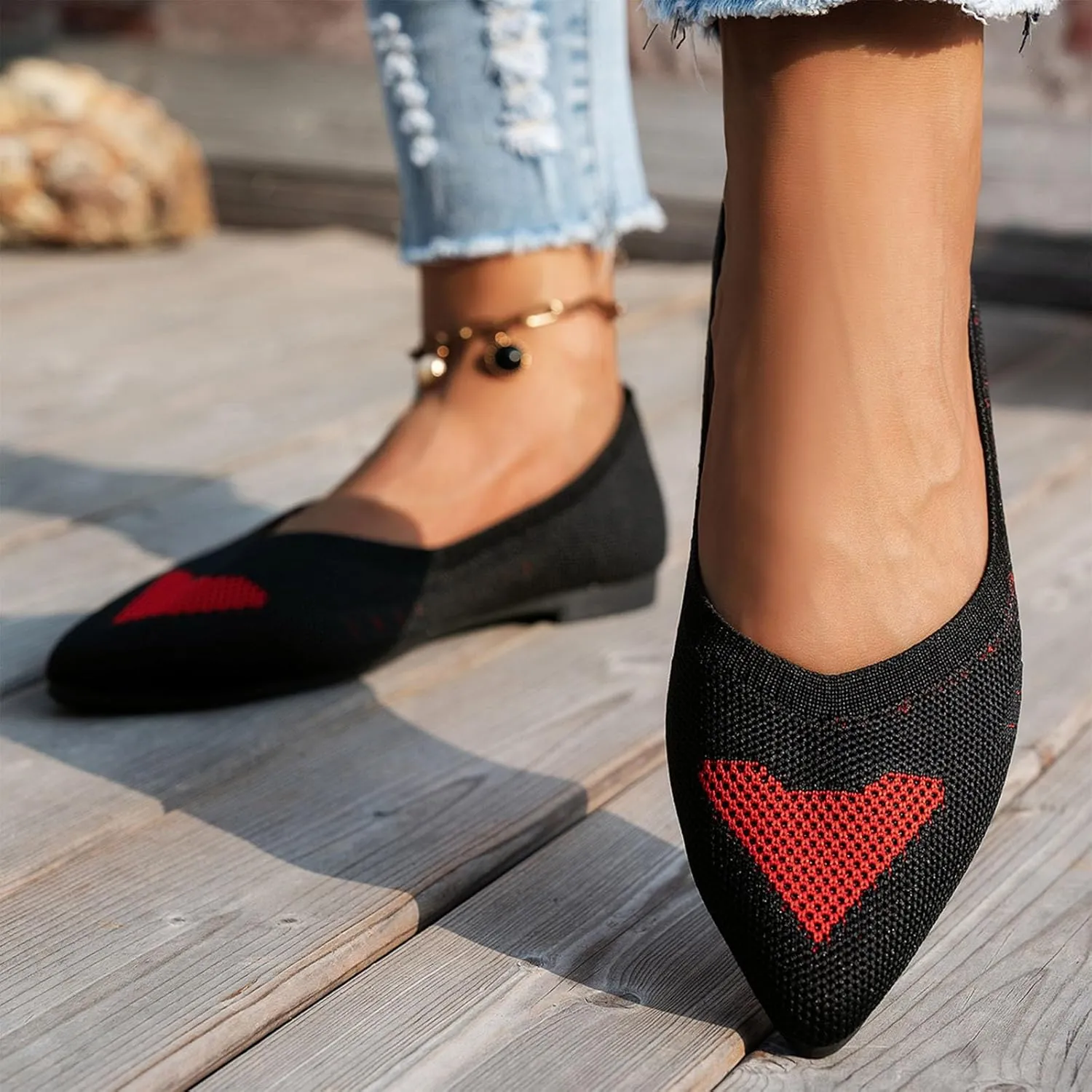 Ballerina Flats for Work Women Flat Shoes Slip On Comfortable Walking Ballerina Shoes Cute Classic Softable Low Wedge
