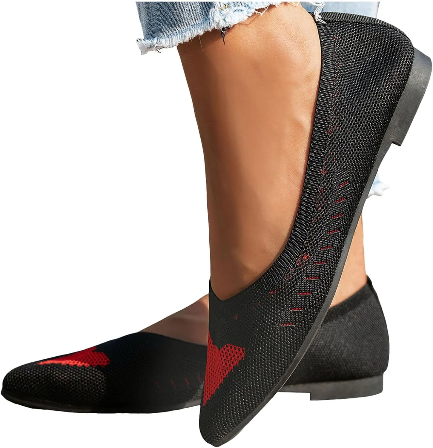 Ballerina Flats for Work Women Flat Shoes Slip On Comfortable Walking Ballerina Shoes Cute Classic Softable Low Wedge