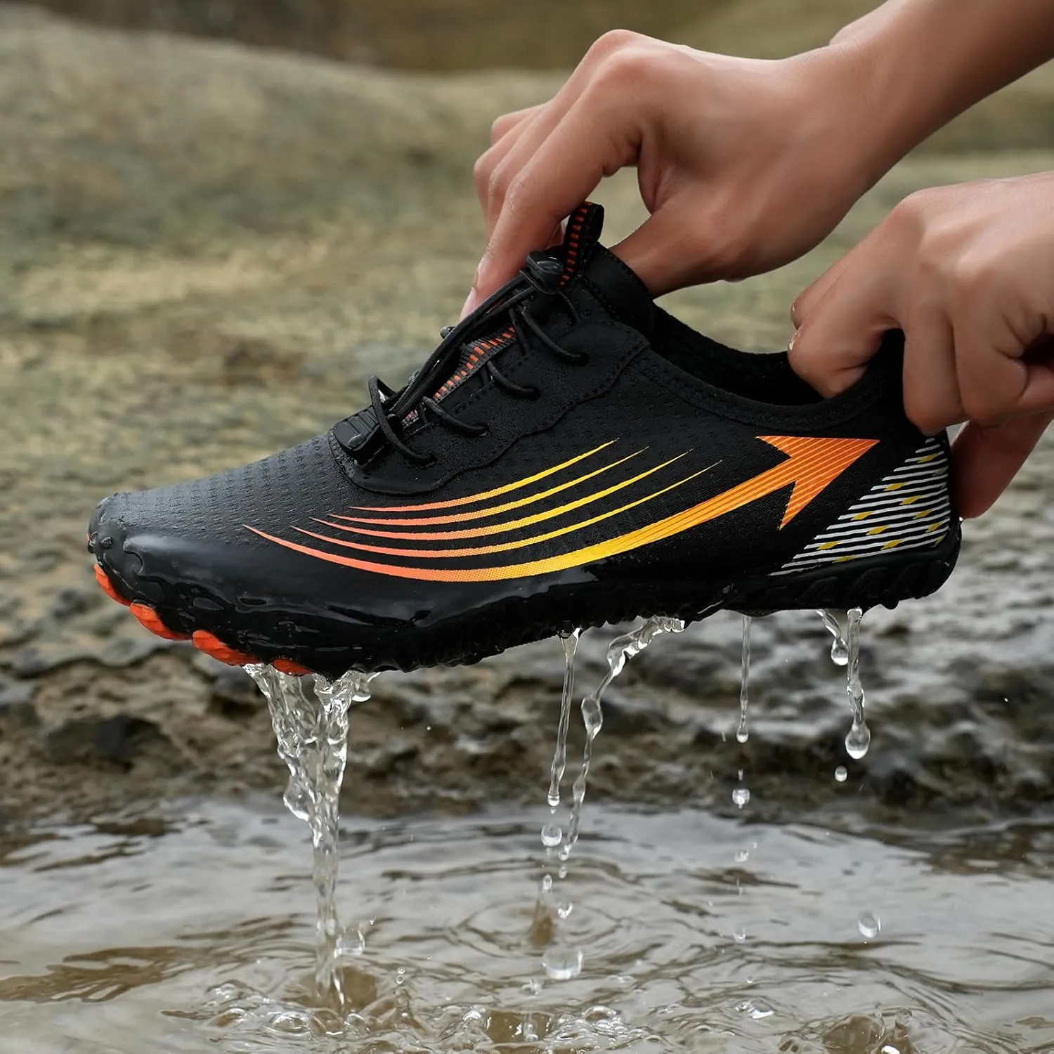 Barefoot Water Shoes for Women Men Breathable & Non-Slip Water Shoes, Athletic Wide Toe Water Shoes Quick Dry Zero Drop Trail Running Shoes for Swimming, Walking & Hiking