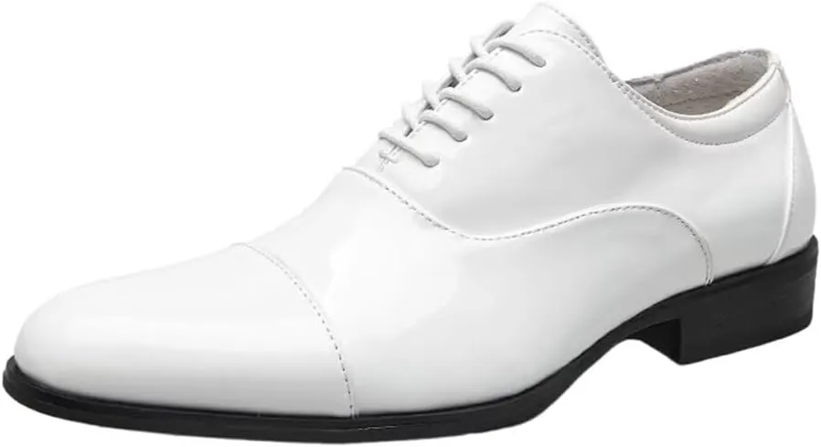 Black Dress Shoes Men Oxford Shoe Drawstring Slip on Party Dressy Sneaker Fashion Lightweight Footwear