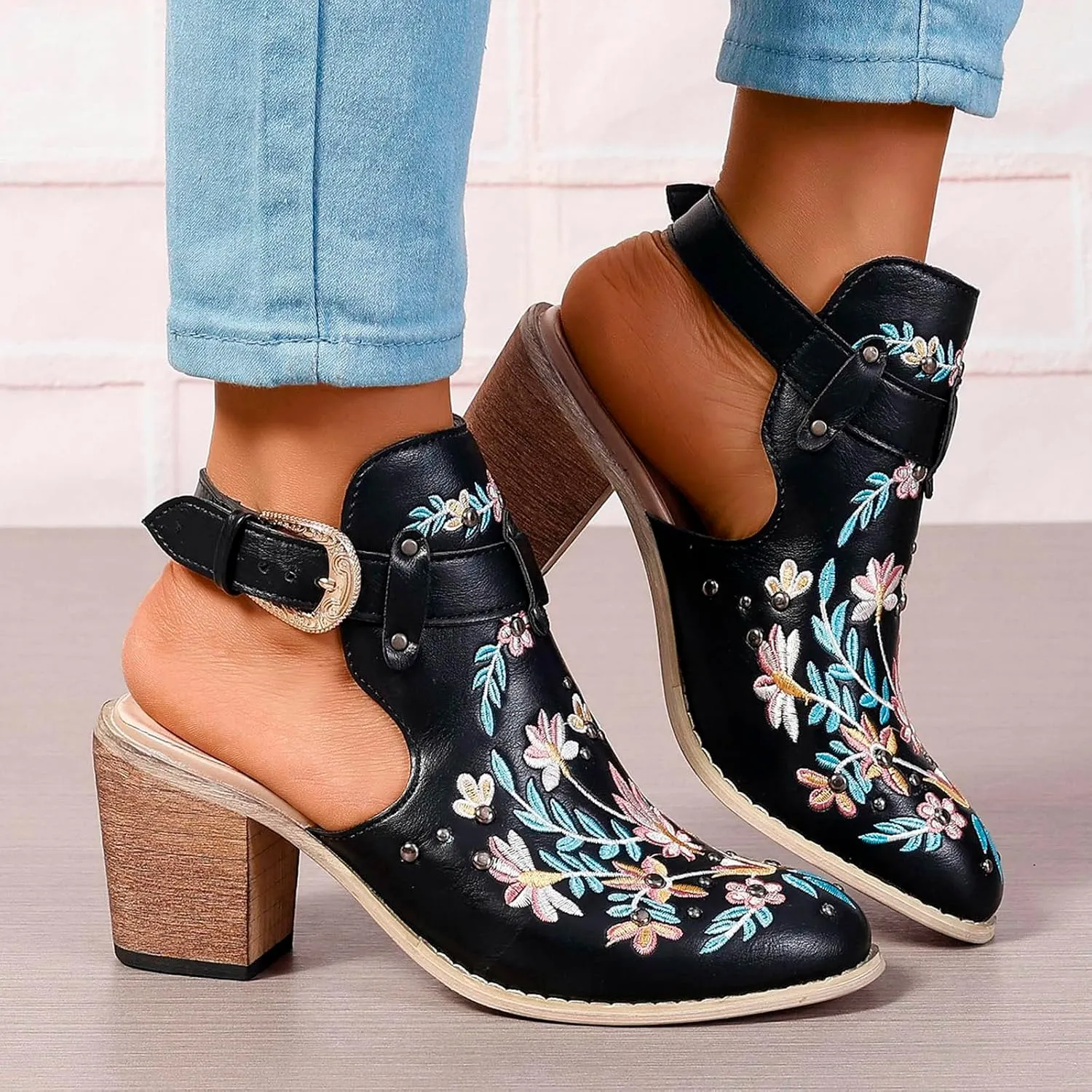 Block Heels Prom Heeled Sandals for Women Heels for Women Open Toe Ankle Strap Stylish Heeled Sandals