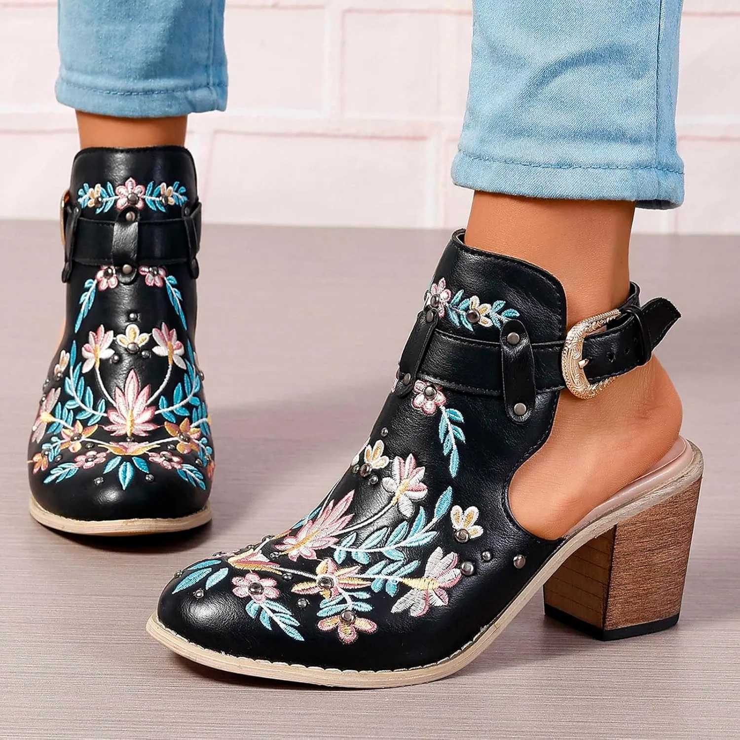 Block Heels Prom Heeled Sandals for Women Heels for Women Open Toe Ankle Strap Stylish Heeled Sandals