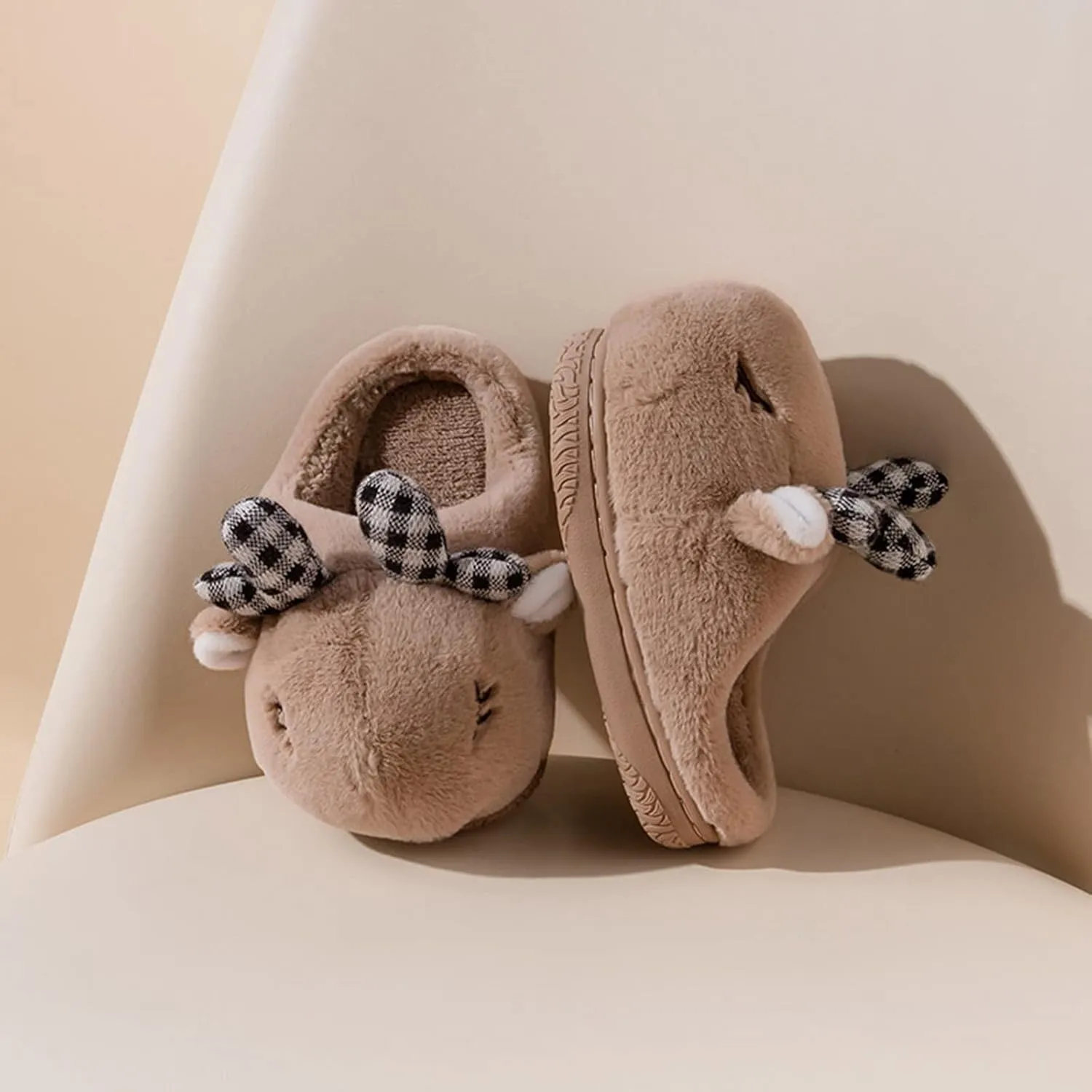 Book Slippers Fashion Autumn And Winter Boys And Girls Slippers Flat Bottom Soft Lightweight Comfortable Warm Cute Cartoon Rabbit Shape