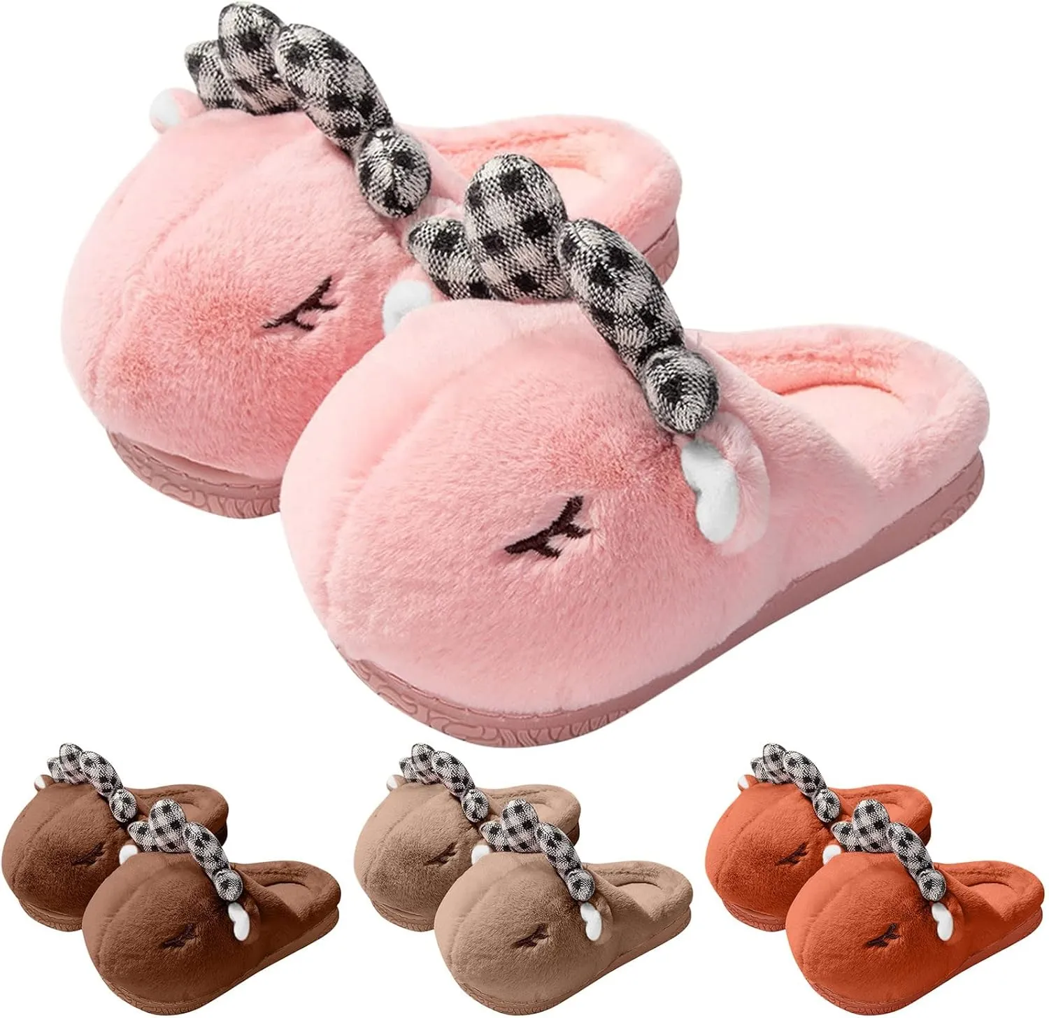Book Slippers Fashion Autumn And Winter Boys And Girls Slippers Flat Bottom Soft Lightweight Comfortable Warm Cute Cartoon Rabbit Shape