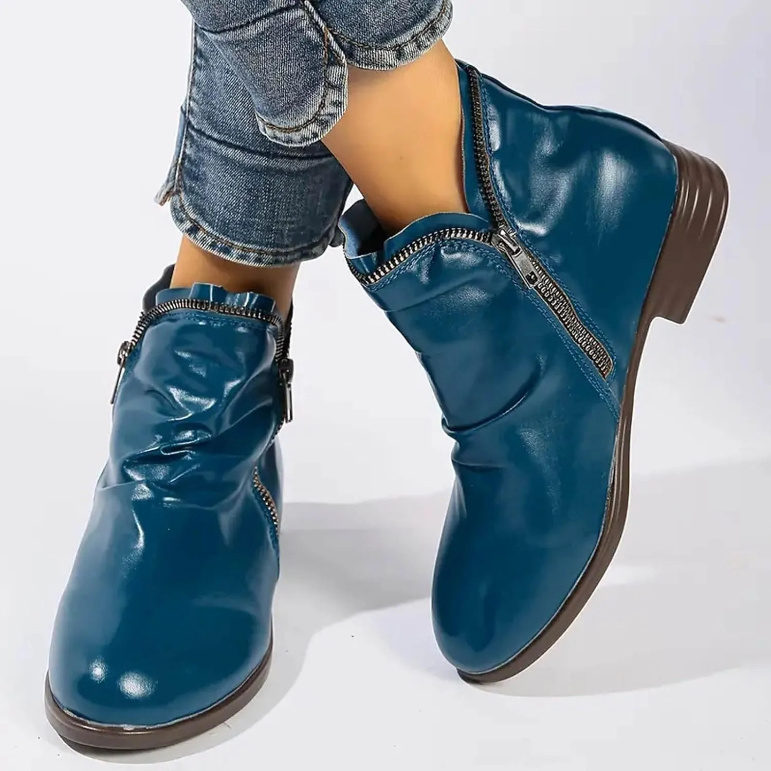 Boots for Women Retro Classic Lace Up High Heel Cowboy Boots for Women Ladies Shoes Fashion Western Short Boots
