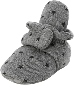Boys Girls Cotton Booties with Non Skid Bottom Infant Toddle First Walkers Crib Shoes Birthday Shower Gift