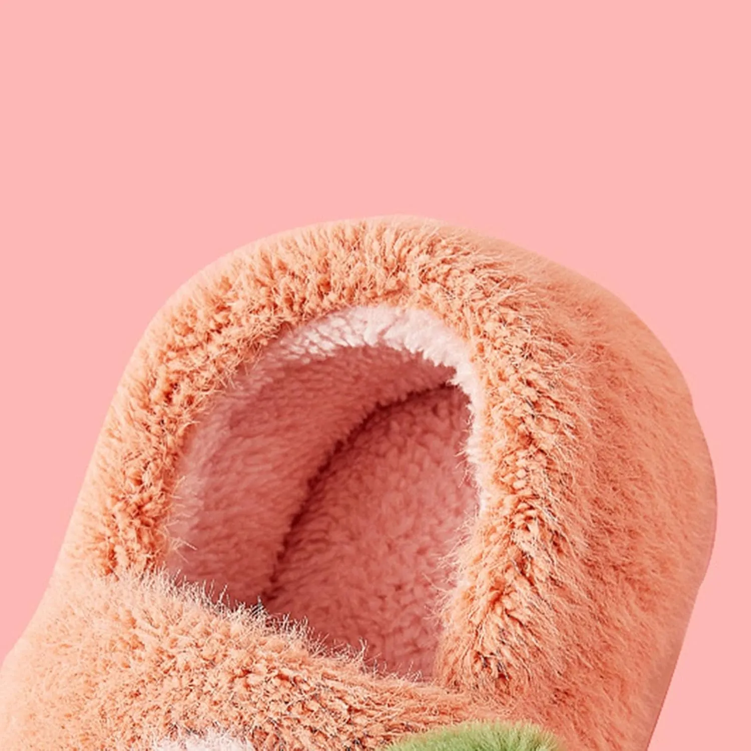 Boys Girls Strawberry Slippers Toddler Plush Warm Cotton Slippers Non-Slip Indoor Comfy Bedroom Winter Shoes