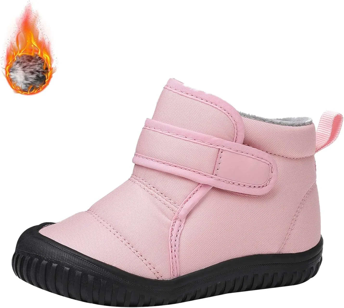 Boys Kids Fuzzy Snow Booties Winter Ski Shoes Childrens Cotton Warm Open Toe Non Slip Boots Fashion Warm Comfy Shoes