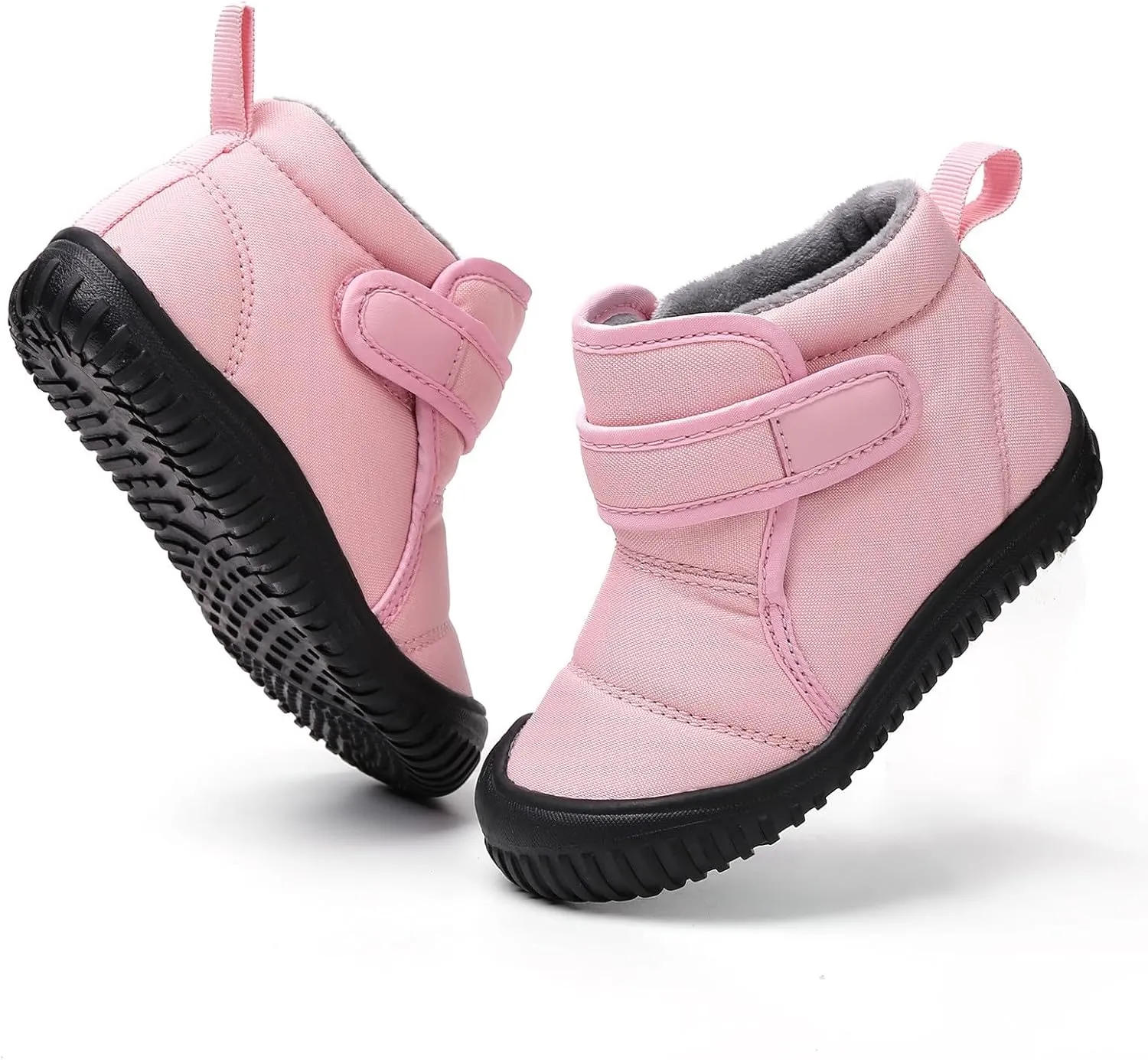 Boys Kids Fuzzy Snow Booties Winter Ski Shoes Childrens Cotton Warm Open Toe Non Slip Boots Fashion Warm Comfy Shoes