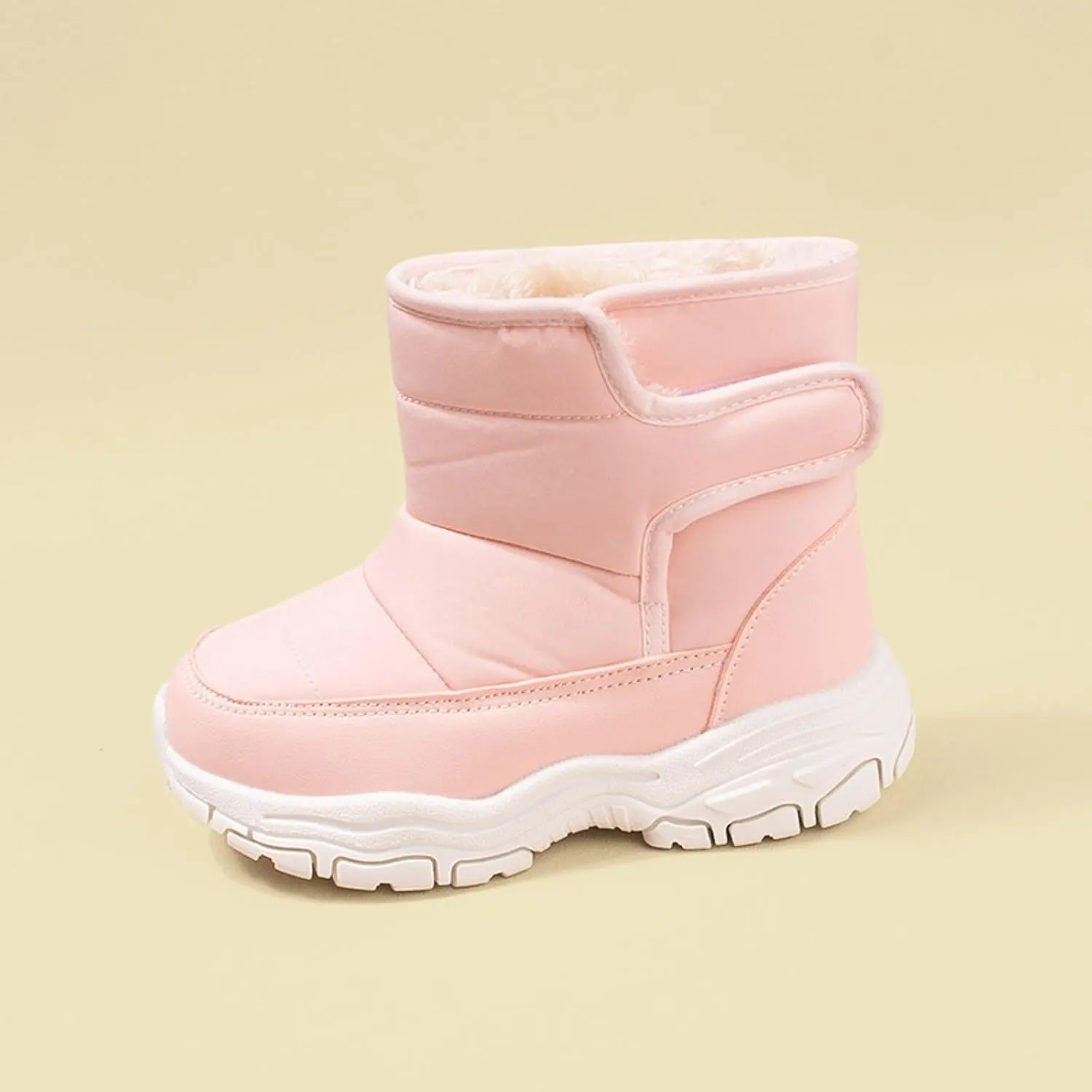 Boys Kids Winter Snow Boots Soft Sole Shoes Water-Proof Fleece Fr Lined Hiking Sneaker Outdoor Sports Shoes