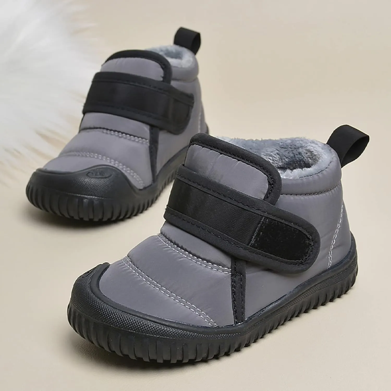 Boys Waterproof Snow Boots Soft Sole Plus Velvet Warm Snow Boots Outdoor Comfortable Winter Shoes