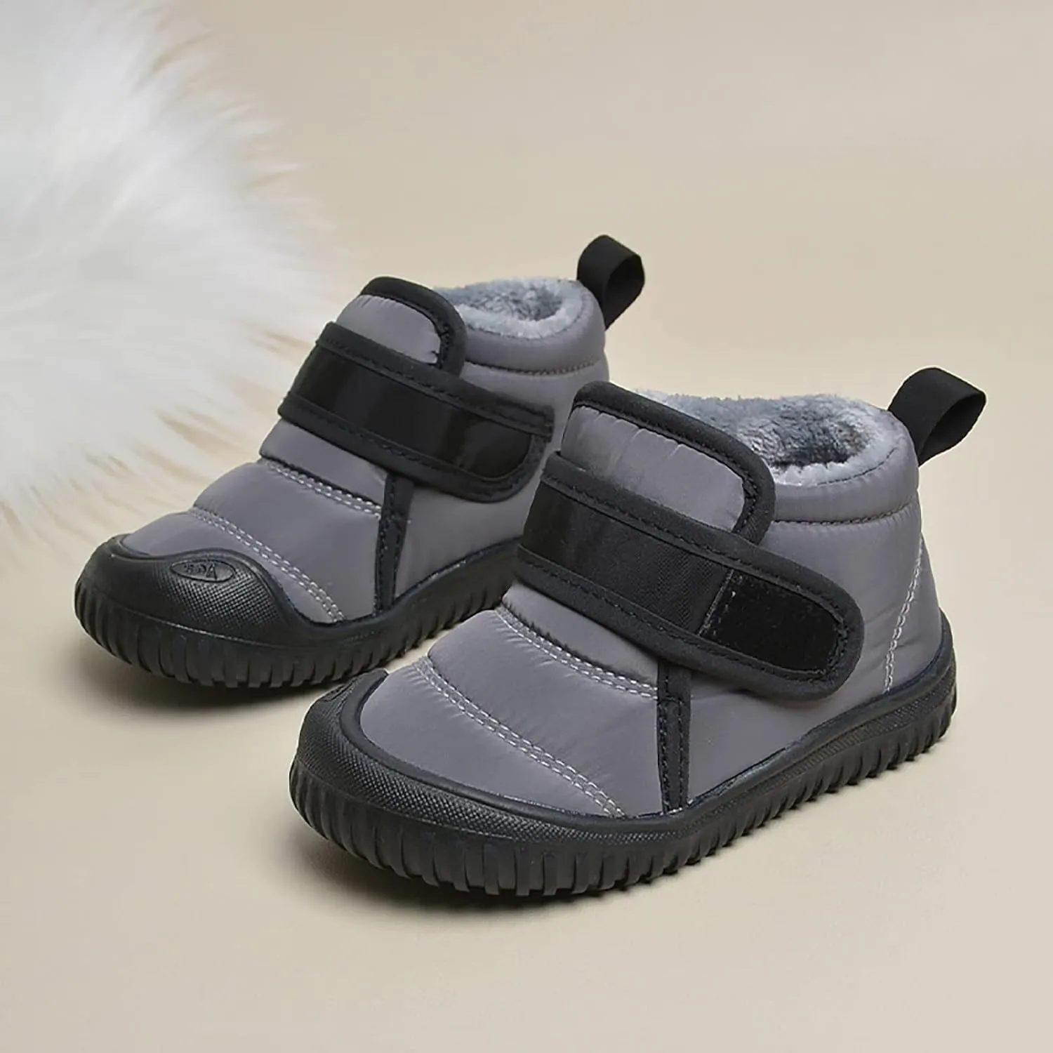 Boys Waterproof Snow Boots Soft Sole Plus Velvet Warm Snow Boots Outdoor Comfortable Winter Shoes