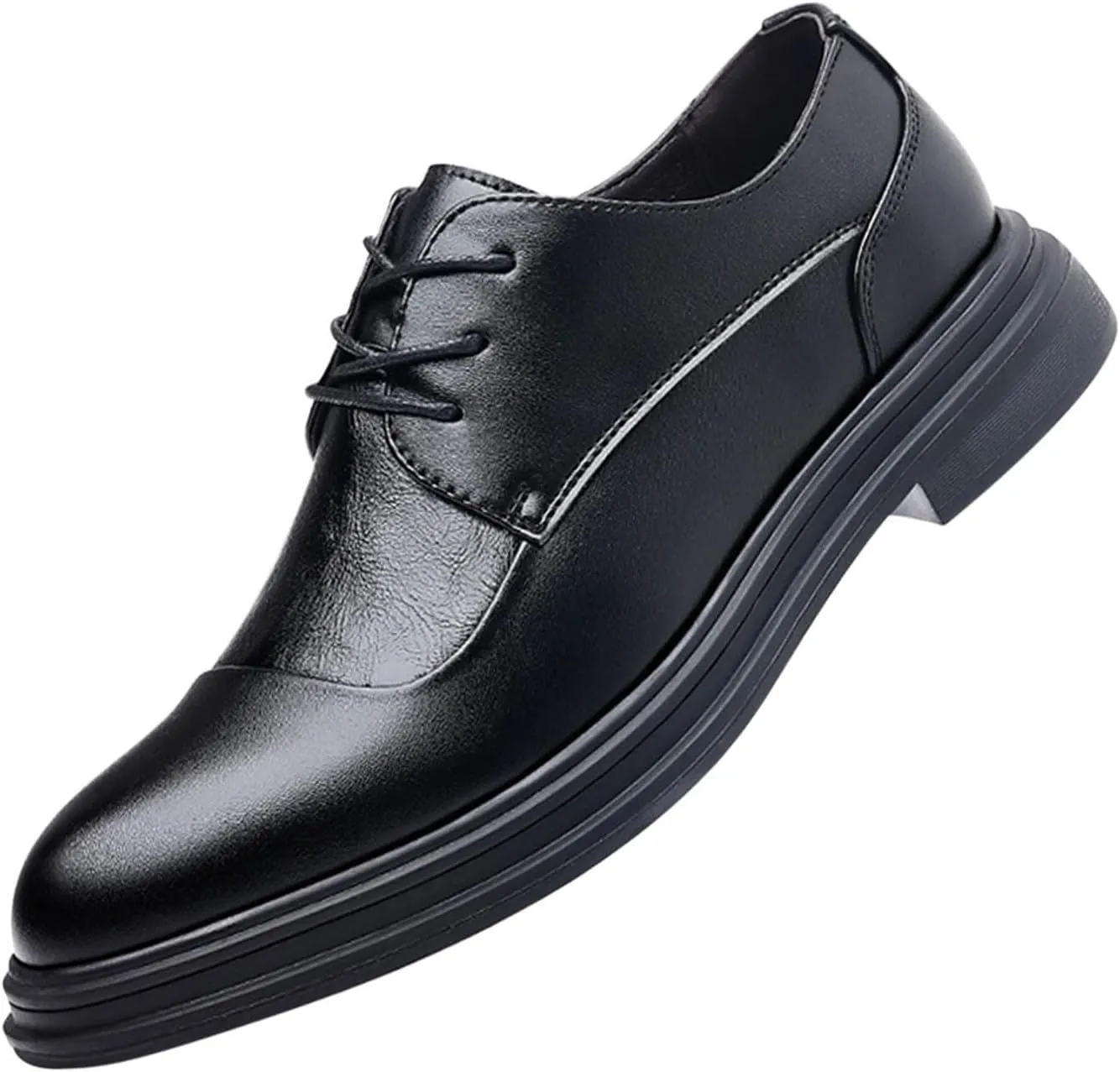 Brown Dress Shoes for Men Fashion Classic Modern Formal Oxford Wingtip Lace Up Dress Shoe Work Unifrom Footwear