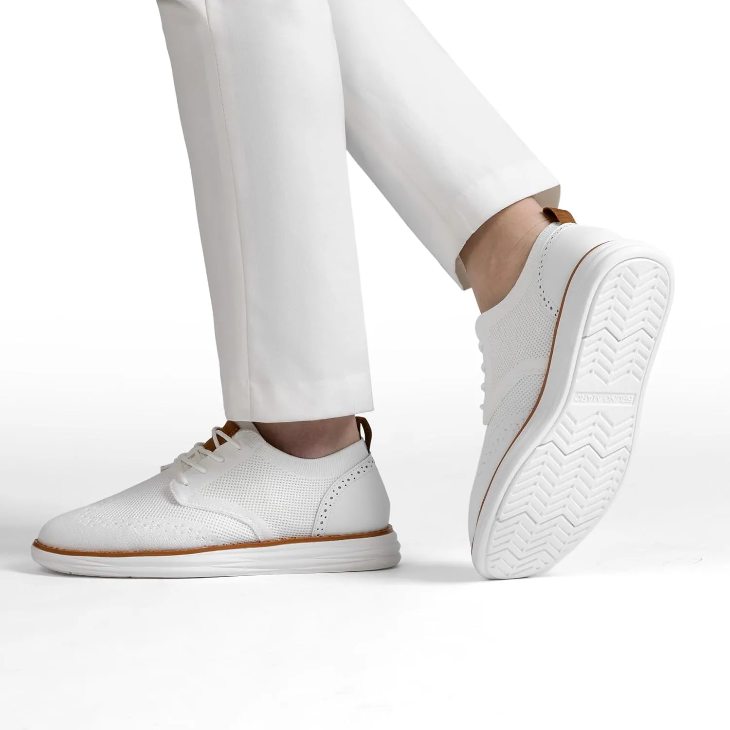 Bruno Marc Men's KnitFlex Craft Mesh Oxfords Sneakers Casual Dress Lace-Up Lightweight Walking Shoes