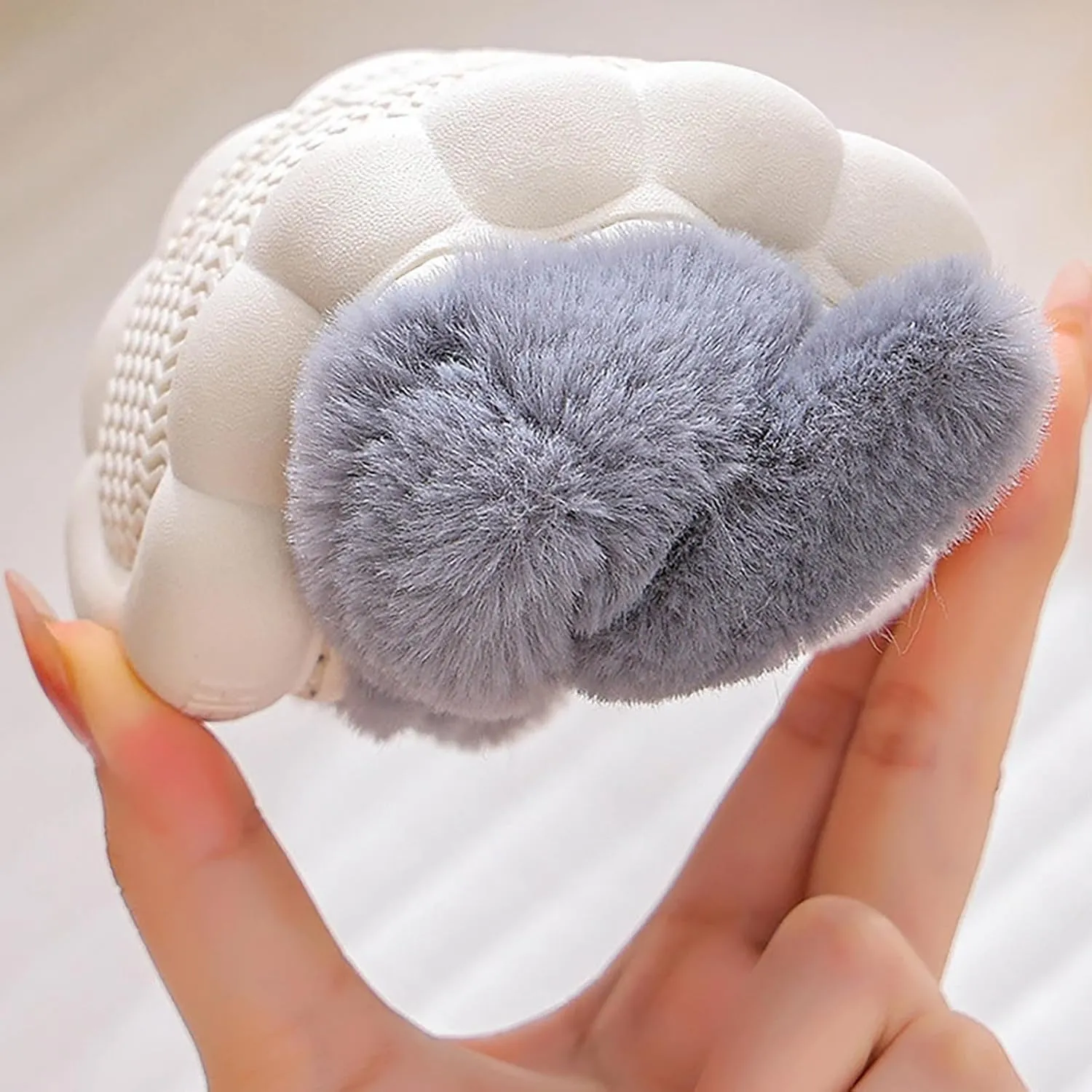 Bunny Slippers Children Boys Girls Winter Slippers Anti Slip Indoor Shoes Big Kids Little Girls Sequin Slippers